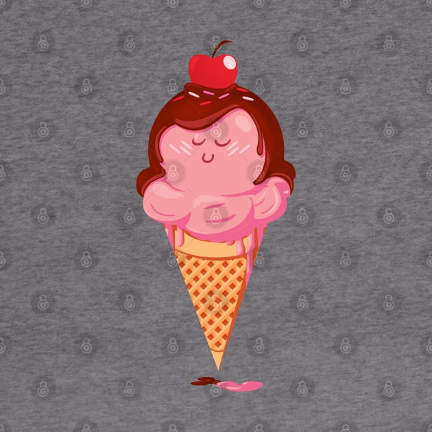 Tasty Strawberry Icecream Cone by Niall Byrne